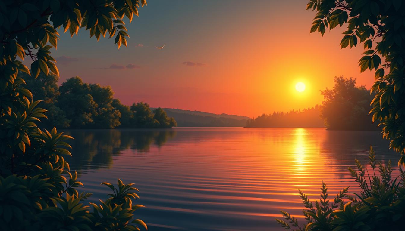  Liebevolle Gedanken » Lebensweisheiten und schöne Abendbilder für die Seele Illustration 