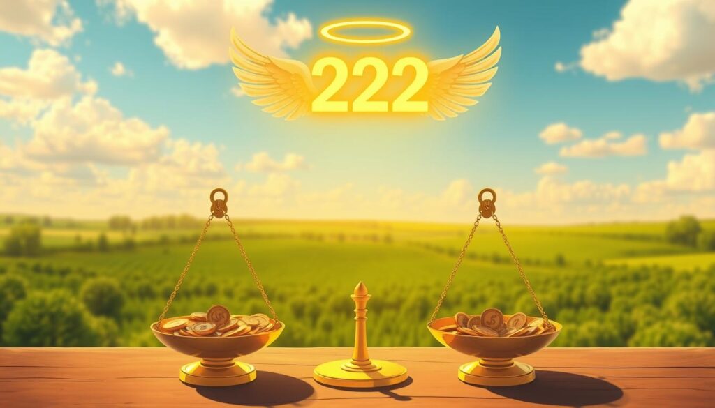 Finanzielle Balance mit Engelszahl 222
